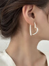 DAISY DREAM官方正品925銀針愛(ài)心耳環(huán)女方圓臉百搭耳釘簡(jiǎn)約小眾設計精致耳飾 愛(ài)心兩戴耳環(huán)【925銀針】 曬單實(shí)拍圖
