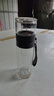 天喜（TIANXI）茶杯茶水分離杯雙層玻璃杯便攜泡茶杯男女車(chē)載商務(wù)辦公水杯 尊貴黑500ML 曬單實(shí)拍圖