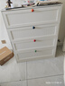 阿格貝貝（agebeibei）鋼制斗柜五斗柜收納柜家用客廳臥室靠墻落地抽屜柜子多層置儲物柜 四斗柜【高98*深40*寬80】 奶油白 曬單實(shí)拍圖