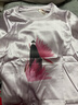 金三塔真絲小衫女桑蠶絲時(shí)尚印花舒適寬松短袖T恤家居服上裝 櫻花紫 M 曬單實(shí)拍圖