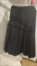 茵曼（INMAN）2025秋冬女裝新款通勤百褶半身裙高腰A字中長(cháng)裙 黑色 M 曬單實(shí)拍圖