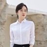 匆蒙純棉白色襯衫女輕奢高級感免燙通勤職業(yè)裝春夏商務(wù)休閑簡(jiǎn)約百搭 曬單實(shí)拍圖