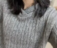 梵米興2025秋冬新款女裝慵懶寬松學(xué)院風(fēng)百搭連帽針織毛衣時(shí)尚針織衫 灰色 L 建議105-115斤 曬單實(shí)拍圖