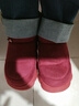 擎晨德國棉拖鞋防滑老人男女款冬天新款全包跟外穿加厚毛絨厚底保暖鞋 【德國超厚絨】酒紅保暖0臭腳 36 37 適合35/36 曬單實(shí)拍圖