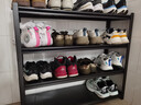 夢(mèng)時(shí)京鋼制鞋架家用門(mén)口進(jìn)門(mén)靠墻多層鞋子收納架走廊樓道儲物鞋柜置物架 四層高80cm-默認黑色 長(cháng)70cm*寬30cm（單層可放3-4雙） 曬單實(shí)拍圖