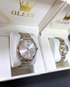 勞力士王子新款情侶手表一對非機械石英表自動(dòng)超薄防水簡(jiǎn)約氣質(zhì)專(zhuān)用男女對表 升級版間白盤(pán)情侶一對+送皮表帶 曬單實(shí)拍圖