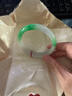 緬甸冰種翡翠手鐲玉手鐲淺綠飄花手鐲飄綠正圈冰糯種玉鐲子女款 57圈口 曬單實(shí)拍圖