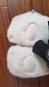 達西先森小貓爪爪 棉拖鞋女秋冬季可愛(ài)保暖毛拖鞋情侶防滑厚底家居拖鞋 曬單實(shí)拍圖