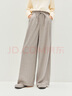 森馬（Semir）休閑褲女秋季打褶垂感寬松闊腿褲2025日系慵懶糯米褲10A525127003 曬單實(shí)拍圖