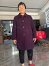 恒源祥胖媽媽冬裝中長(cháng)版加厚羊絨毛呢外套老年人加肥加大碼羊毛尼子大衣 深紫:送打底衫 3XL 曬單實(shí)拍圖