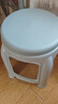 華愷之星 塑料凳  家用凳子加厚防滑板凳圓凳高凳換鞋凳餐凳子YK018灰色 曬單實(shí)拍圖