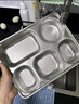 宇太（YUTAI）304不銹鋼餐盤(pán)飯盒帶蓋五格加深食堂分格快餐盤(pán)碗勺筷套裝 S5TG 曬單實(shí)拍圖