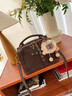 viney牛皮包包女包斜挎包輕奢手提包生日生日禮物送女友老婆 【咖色】實(shí)用高級感枕頭包 時(shí)尚品牌百搭休閑通勤波士頓包 曬單實(shí)拍圖