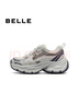 百麗（Belle）拼接撞色老爹鞋女2025秋新商場(chǎng)同款增高厚底休閑鞋E4Q1DCM5 米色 38 (240mm) 曬單實(shí)拍圖