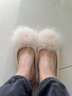 barphil拖鞋女2024新款靜音軟底防滑棉拖可愛(ài)火雞毛包頭拖仙女風(fēng)毛毛鞋 米白色 36-37 曬單實(shí)拍圖