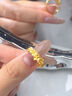 中國黃金（CHINA GOLD）黃金戒指女士足金999繁花似錦純金戒指生日情人節禮物送女友老婆 定制賀卡/聯(lián)系客服 曬單實(shí)拍圖