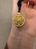 賽菲爾黃金吊墜女足金古法蓮花羅盤鑲嵌莫桑鉆點(diǎn)鉆吊墜送生日禮物 約9.60克 曬單實(shí)拍圖