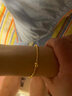 中國黃金（CHINA GOLD）葫蘆黃金手鏈女足金999古法金珠手串送女友老婆生日禮物 金重約6.8g（鏈長(cháng)16.5+2.5cm） 曬單實(shí)拍圖
