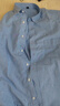 100%全棉長(cháng)袖襯衫男士寬松潮純棉休閑襯衣外套百搭翻領(lǐng)上衣春秋 小印花-藍色 39 建議115-135斤 曬單實(shí)拍圖