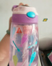 contigo康迪克兒童吸管塑料水杯夏季運動(dòng)便攜水杯400ml四色花HBC-GIZ169 曬單實(shí)拍圖