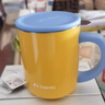 特美刻（TOMIC）純鈦馬克杯泡茶咖啡杯男女辦公水杯桌面杯三八節女神禮物 黃色 曬單實(shí)拍圖