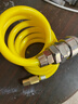 好靈匠車(chē)載充氣泵延長(cháng)管伸縮螺紋軟管汽車(chē)用輪胎打氣筒加長(cháng)充氣管轉換頭 1米PU管快速母接 曬單實(shí)拍圖