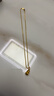 六福珠寶 LUKFOOK JEWELLERY足金肖邦鏈黃金女款項鏈素鏈 計價(jià) B01TBGN0008 43cm-4.33克(含工費229元) 曬單實(shí)拍圖
