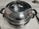 蘇泊爾（SUPOR） 蒸鍋304不銹鋼雙層復底湯鍋二層蒸籠家用大容量電磁爐燃氣灶通用 EZ28BS04- 2層 28cm 曬單實(shí)拍圖