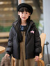MQDMINI[后背小翅膀]女童羽絨服冬裝中小童連帽保暖外套女孩時(shí)尚上衣 曬單實(shí)拍圖
