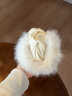 skingcond毛絨耳罩冬女時(shí)尚冬季保暖耳包護耳朵耳捂子可折疊學(xué)生防凍寒耳罩 米白色 曬單實(shí)拍圖