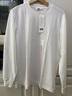 優(yōu)衣庫男裝女裝大師T AIRism棉混紡圓領(lǐng)T恤長袖25秋冬新款479781 00 白色 M 曬單實(shí)拍圖