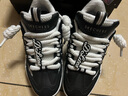 斯凱奇（Skechers）秋季女休閑運動(dòng)鞋厚底增高緩震皮質(zhì)撞色板鞋185320 黑色/白色/BKW 37.5 曬單實(shí)拍圖