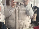 馬甲女寬松休閑顯瘦韓版新款冬季流行小眾設計感羊羔領(lǐng)羽絨棉馬夾 米白色 爆款 L 85-110斤 曬單實(shí)拍圖