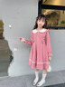 安妮優(yōu)兒（Anneyol）女童秋冬款連衣裙2025新款秋冬季小女孩公主裙秋裝兒童長(cháng)袖裙子 粉色加絨 150 曬單實(shí)拍圖