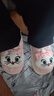 迪士尼女童棉拖鞋兒童拖鞋室內防滑秋冬季瑪麗貓棉拖F4626TS2 粉 30-31 曬單實(shí)拍圖
