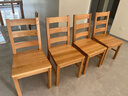 原始原素實(shí)木餐椅橡木椅子書(shū)椅學(xué)習椅北歐現代簡(jiǎn)約餐桌椅飯桌餐椅1把B1121 曬單實(shí)拍圖