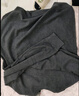 霞湖世家【有授權真德絨】 德絨圓領(lǐng)秋裝雙磨毛保暖長(cháng)袖打底T恤衫 331A 黑色 L （131-145斤） 曬單實(shí)拍圖
