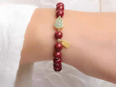 京鑒銀兔福牌朱砂手串2025本命年手鏈紫金砂轉運珠官方旗艦店 福祿月兔手煉6mm 曬單實(shí)拍圖