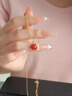老鳳祥18K金項鏈女平安果紅瑪瑙吊墜平安夜圣誕節禮物送女友老婆生日 【圣誕好禮】18k小蘋(píng)果吊墜+贈S925鏈 曬單實(shí)拍圖