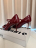 思加圖新款紅玫瑰高跟鞋復古瑪麗珍鞋婚鞋淺口單鞋女H8001CQ5 玫瑰紅 37 曬單實(shí)拍圖