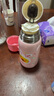 膳魔師保溫杯小學(xué)生兒童開(kāi)學(xué)必備吸管杯女士水壺含杯套550ml粉兔 曬單實(shí)拍圖