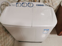 美的（Midea）半自動(dòng)雙桶洗衣機 8公斤洗+5.5脫水雙缸波輪 老人簡(jiǎn)易操作 品質(zhì)電機小巧不占地 租房宿舍必備 二級 MP8DS136 曬單實(shí)拍圖