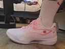李寧利刃5丨籃球鞋男鞋透氣網(wǎng)面一體織低幫籃球舒適專(zhuān)業(yè)比賽運動(dòng)鞋 白/熒光嫩粉-10 101款-草莓奶昔 43 曬單實(shí)拍圖