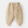 嘟嘟家寶寶加厚褲子冬裝長(cháng)褲嬰兒棉褲冬季男童保暖夾棉童裝女童休閑褲 淺卡其 110 曬單實(shí)拍圖