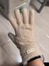 笙格兒毛線(xiàn)手套女冬季ins潮流觸屏保暖針織加絨騎行電動(dòng)車(chē)韓版學(xué)生騎車(chē) 淺咖色 均碼有彈性 曬單實(shí)拍圖