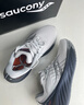 Saucony索康尼彭于晏同款勝利22跑步鞋男緩震舒適慢跑鞋白深蘭44 曬單實(shí)拍圖