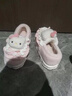 百慕傾臣HelloKitty貓棉拖鞋女士冬季包跟2024新款毛絨防滑月子鞋棉鞋女款 kt貓【包根更保暖】 38-39 適合37-38 曬單實(shí)拍圖