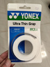 尤尼克斯102C手膠羽毛球拍手膠運動(dòng)握把膠吸汗平面yy吸汗帶 AC130EX-白色(薄款) 三條裝 曬單實(shí)拍圖