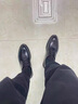 歐品臣皮鞋男商務(wù)正裝高級休閑鞋結婚新郎鞋黑色時(shí)尚白領(lǐng)面試軟皮男鞋 黑色 41 曬單實(shí)拍圖
