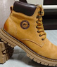 駱駝（CAMEL）【王俊凱同款】馬丁靴加絨鞋秋冬2025新款大黃靴戶(hù)外工裝登山靴 G13W379132 金黃色 42 曬單實(shí)拍圖